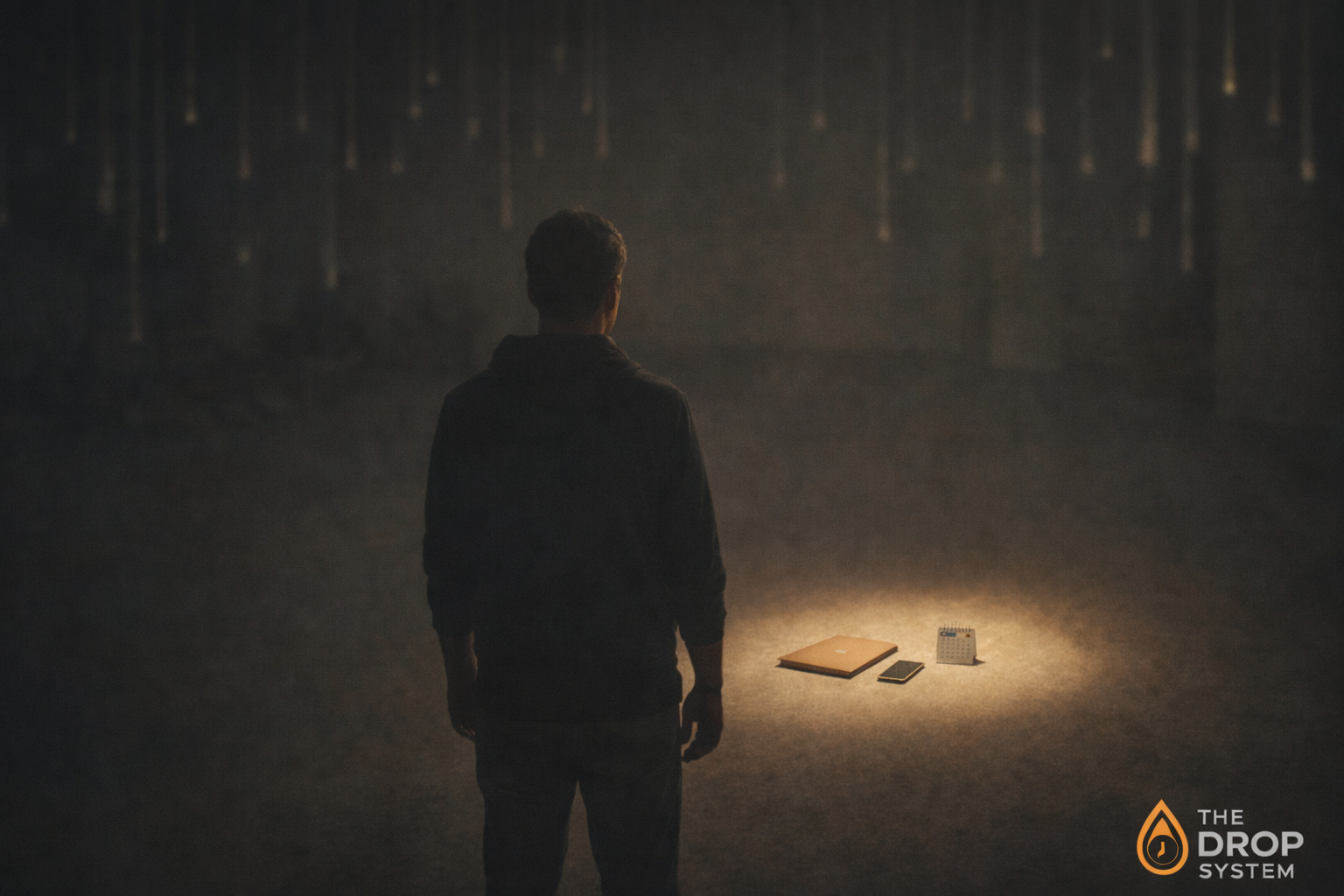 Why you can’t focus anymore illustrated as fragmented beams of light pulling attention in different directions